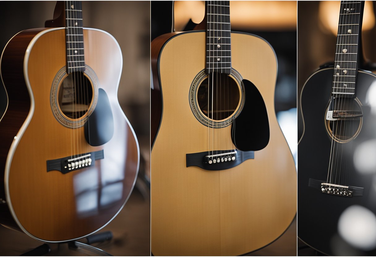 A side-by-side comparison of the harmonics gna-111nt acoustic guitar with other guitars in its category