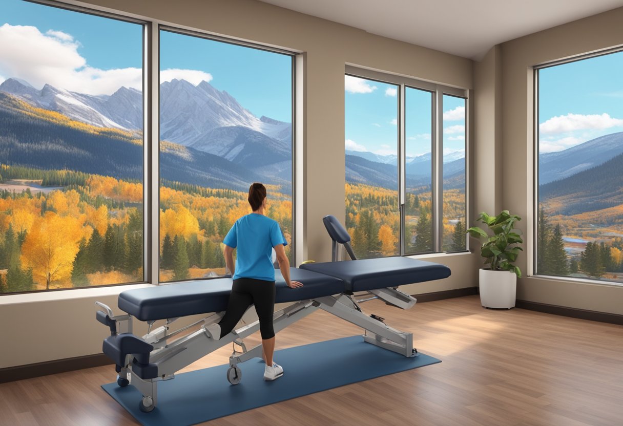 A physical therapist in Colorado receives a competitive salary. The therapist works in a modern clinic with state-of-the-art equipment and a picturesque view of the Rocky Mountains