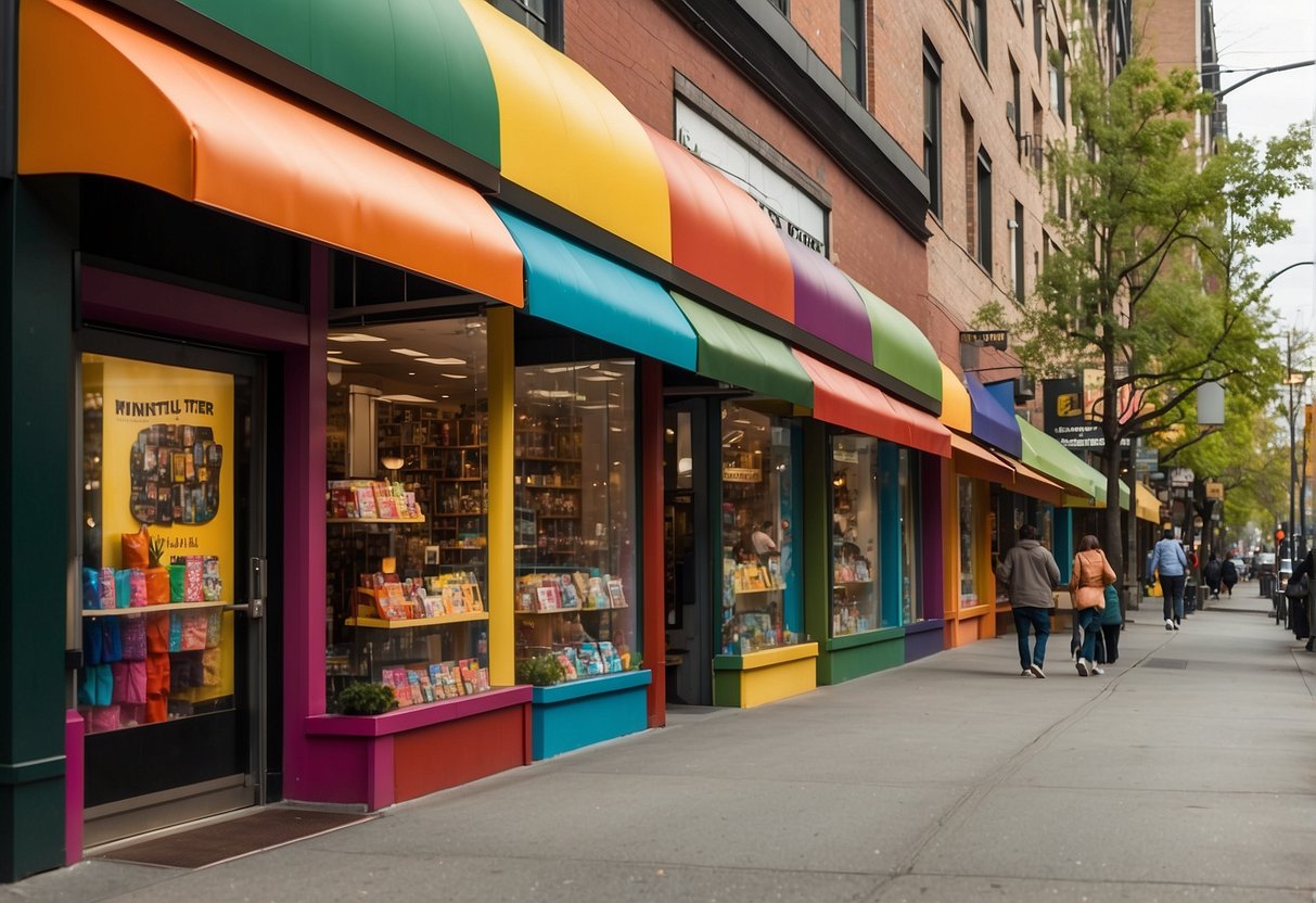 Brightly colored storefronts line the bustling streets of Seattle, showcasing the 10 best kids stores. Each shop displays a variety of toys, clothing, and accessories, drawing in young families and sparking excitement