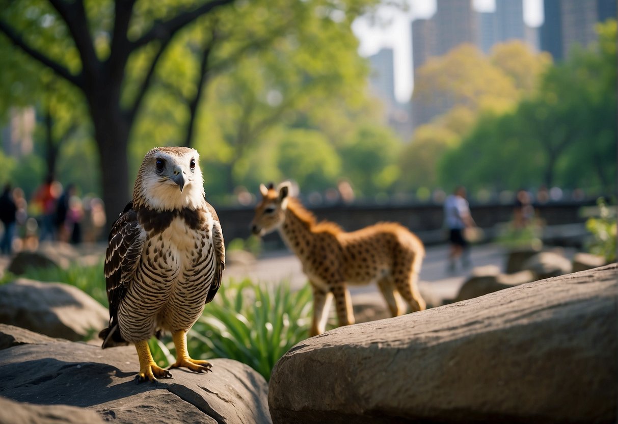 Lively zoo animals roam through Central Park, while kids explore nature trails and discover hidden treasures in the city's urban jungle