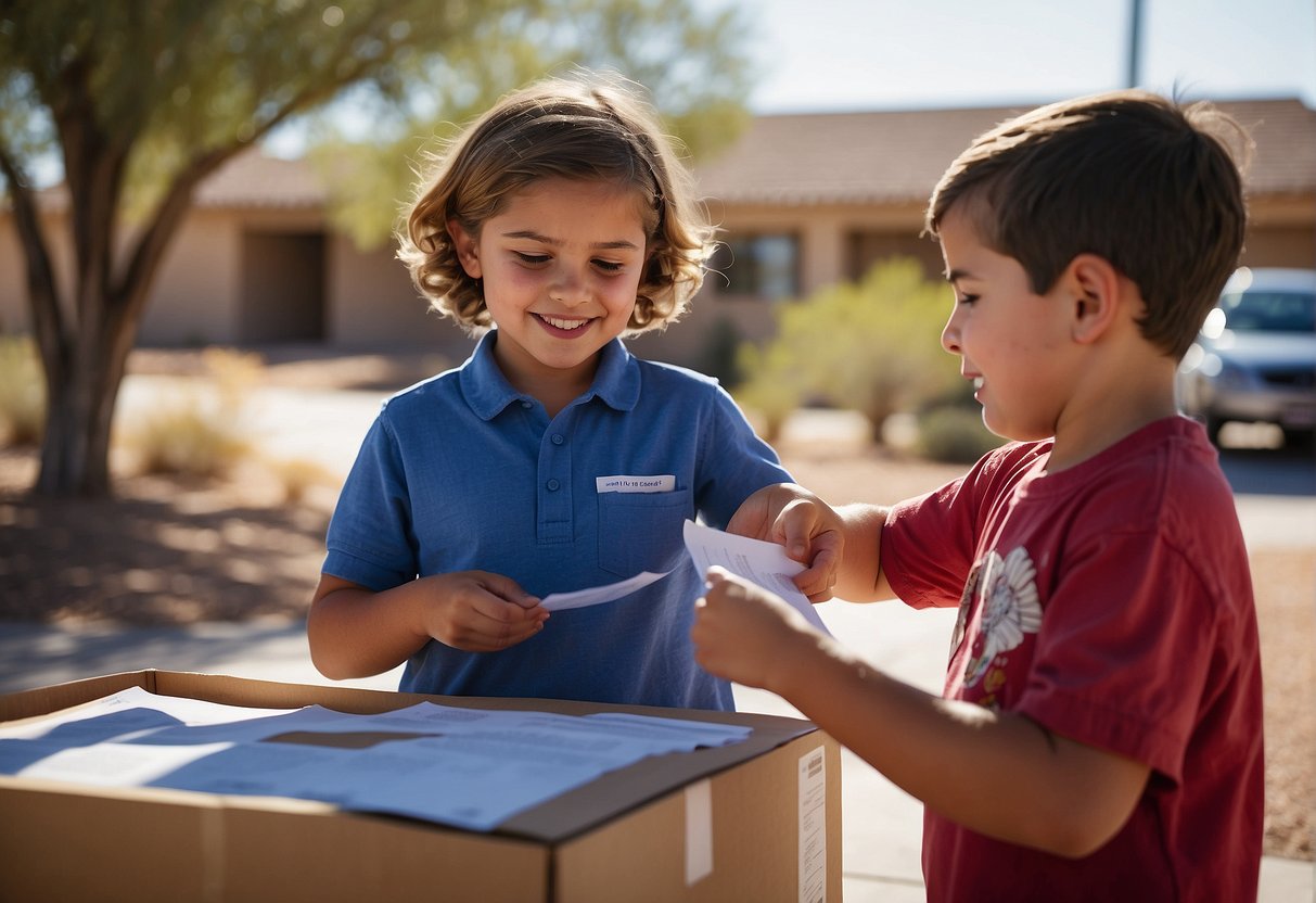 A child receiving assets under UTMA in Arizona, with a trustee overseeing the transfer