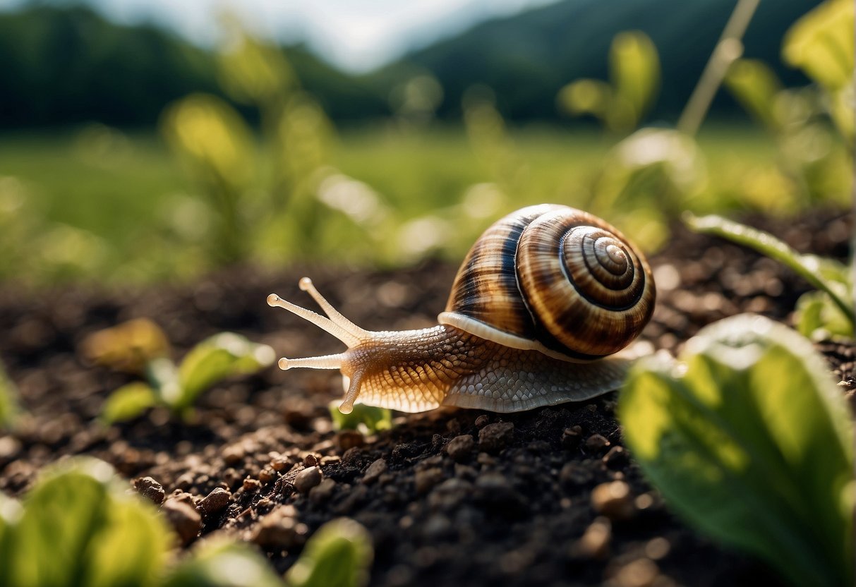 A snail farm with advanced marketing techniques, showcasing quality and receiving feedback to build trust