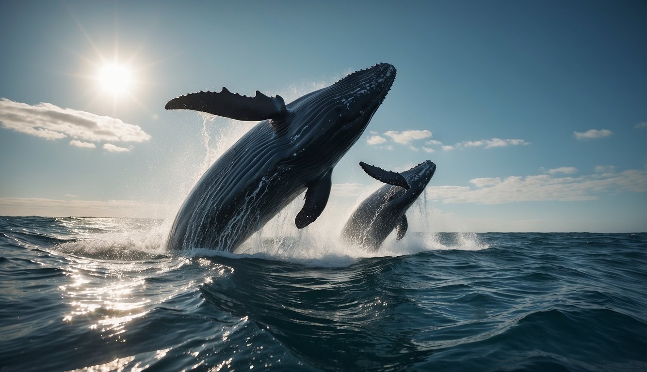 Whales breach the surface, emitting deep, melodic songs.

Others respond, creating a symphony of communication in the vast ocean