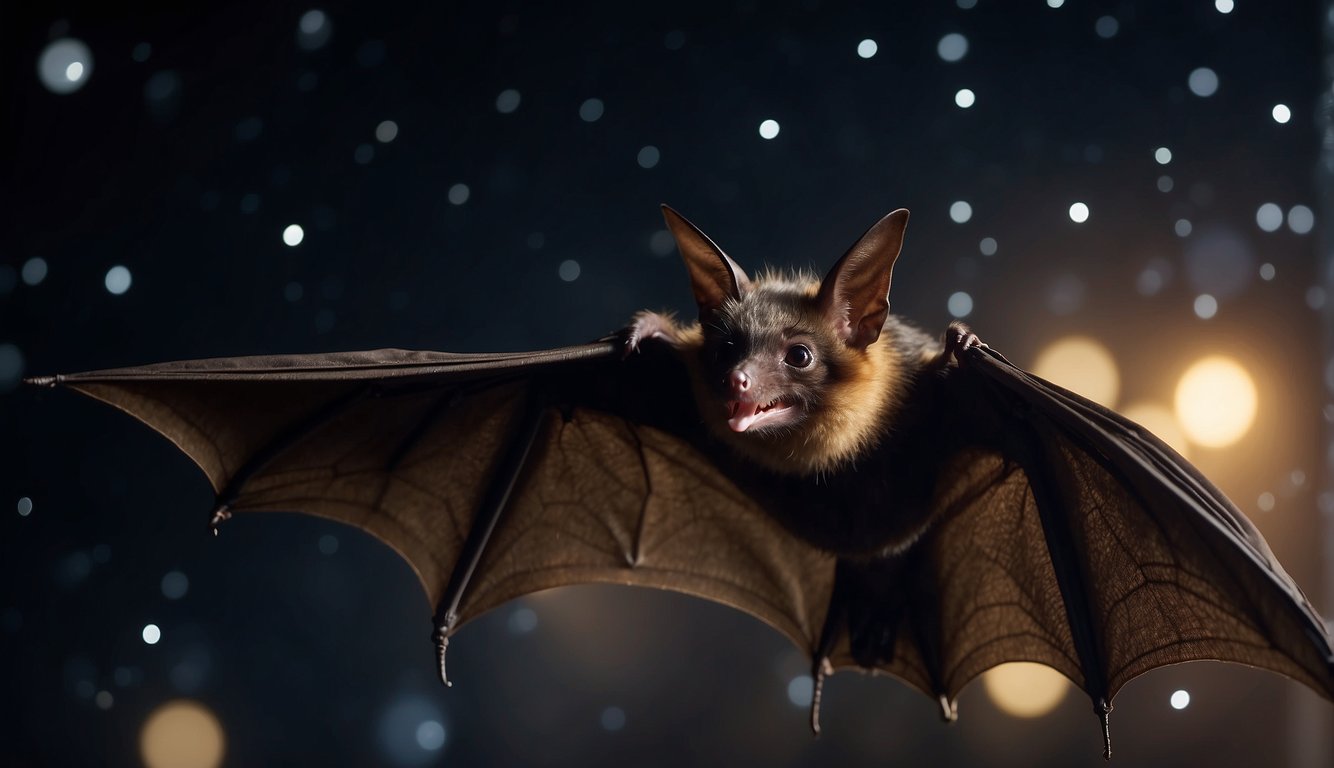 A bat darts through the night sky, emitting high-pitched squeaks.

Its keen ears pick up the echoes, guiding it through the darkness