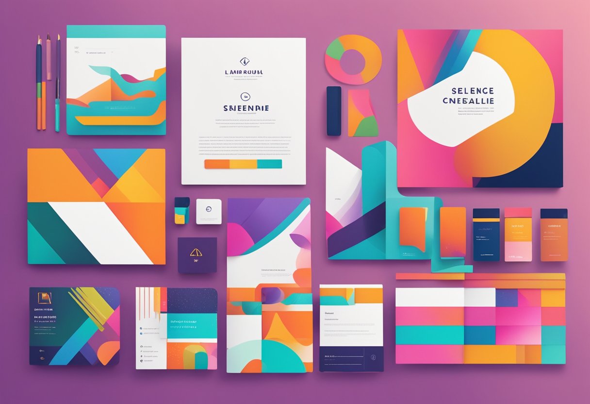 A vibrant color palette and bold typography create a modern and impactful visual brand identity. Incorporate clean lines and geometric shapes for a sleek and professional look