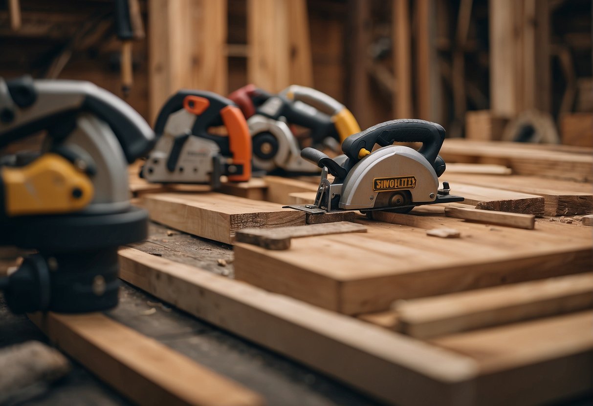 Saws and hammers busy at work, framing and insulating a cozy tiny home