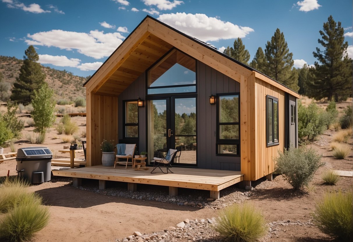 A group of tiny home builders in Colorado construct and design a small, eco-friendly home using sustainable materials and innovative space-saving techniques