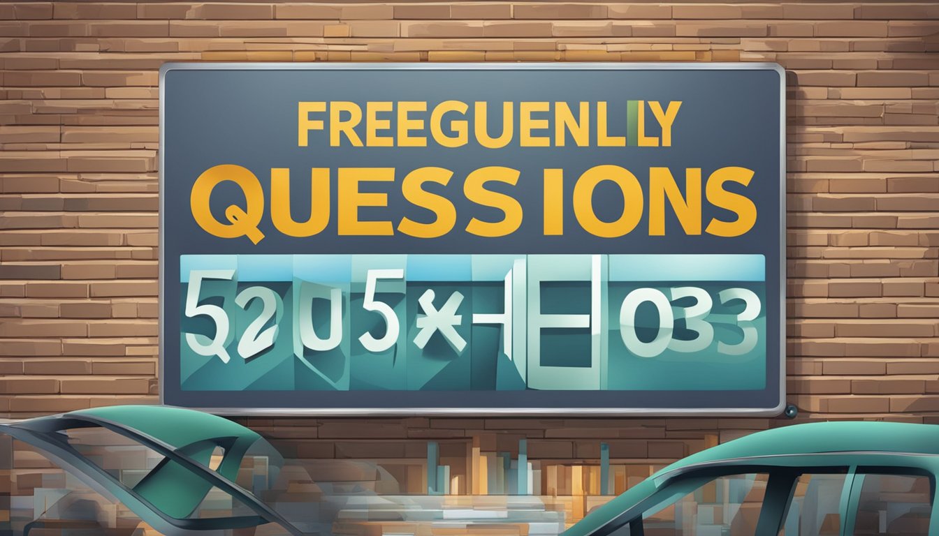 A large sign with "Frequently Asked Questions 533 Significado" displayed prominently