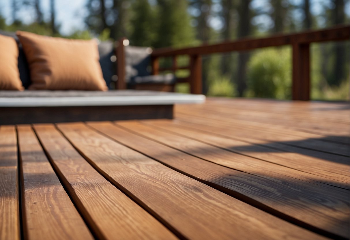 A Trex deck is shielded from furniture scratches by using Trex decking materials