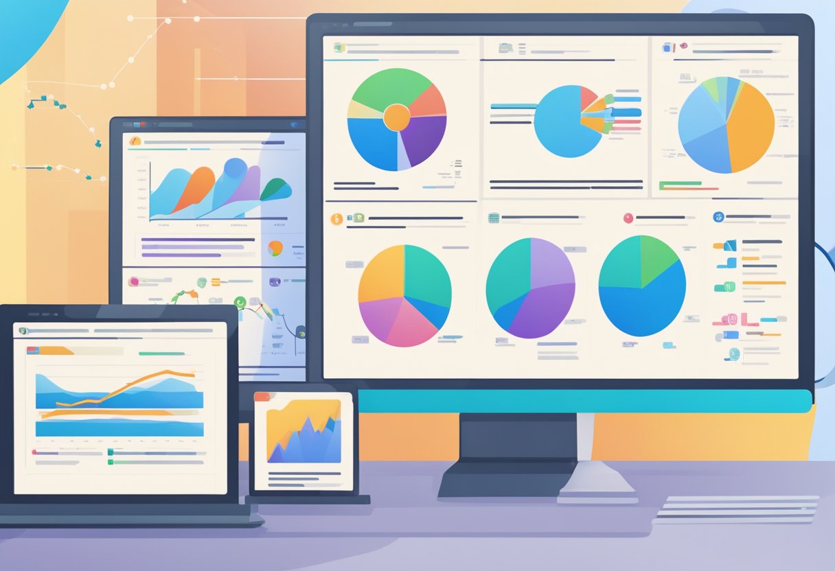 A computer screen displaying various PPC management services with pricing charts and graphs