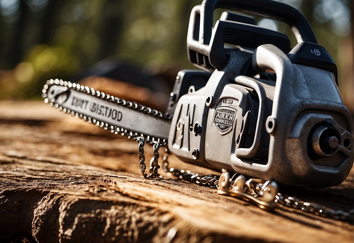 A diamond tip chainsaw chain cuts through wood with precision and ease, leaving behind a clean and smooth surface