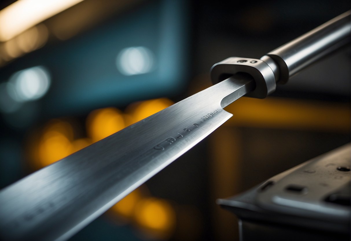 A 154cm knife blade slices effortlessly through an s30v steel rod