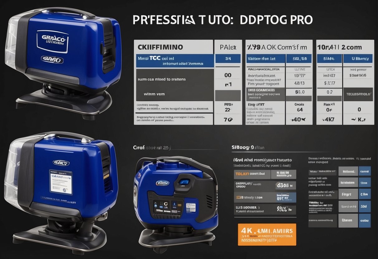 The Graco TC Pro and Ultra are displayed side by side with their technical specifications and pricing clearly labeled
