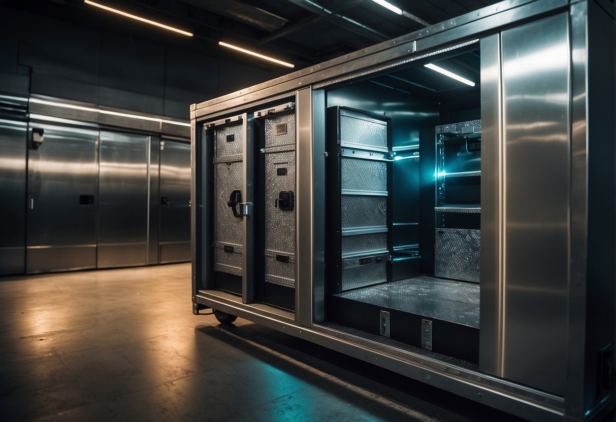 A truck vault and decked system sit side by side, showcasing security and accessibility features