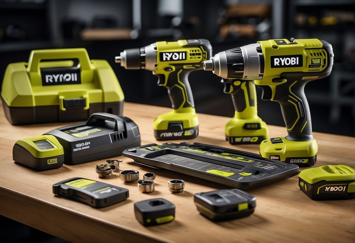 A table displaying Ryobi tools, with the HP and non-HP versions side by side. Prices and features are highlighted, showcasing the economic aspects