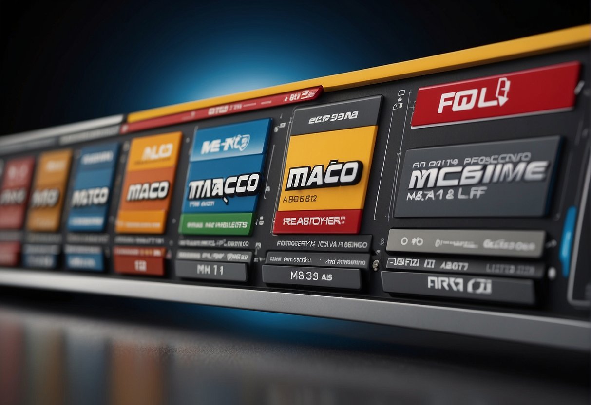 A timeline showing the evolution of Matco and Mac Tools logos, from their inception to the present day, with key milestones and achievements highlighted