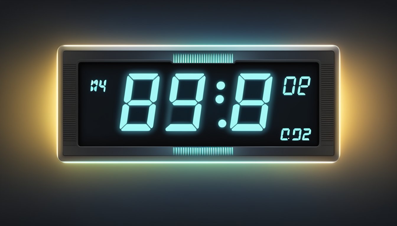 A digital clock displays the numbers 4422.</p><div id=