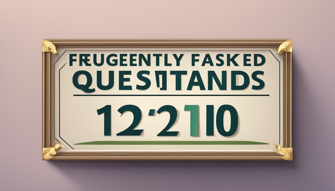 A sign with "Frequently Asked Questions 1210 Significado" stands against a plain background