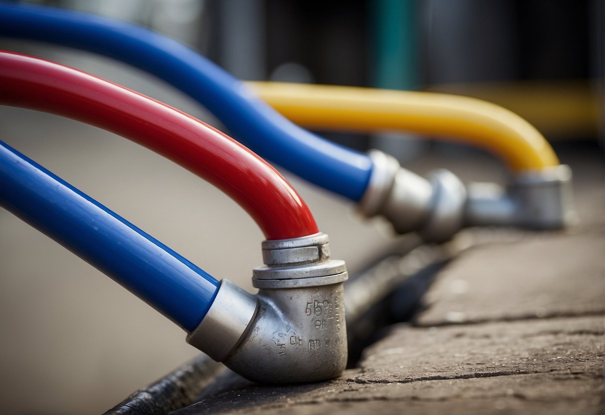 Two plumbing pipes, pe-rt and pex, face off in a showdown