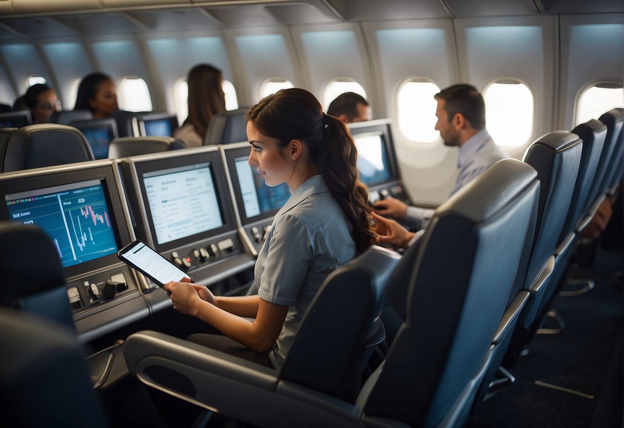 Passenger manifests being reviewed and organized, with data being collected and managed for American Airlines contact information