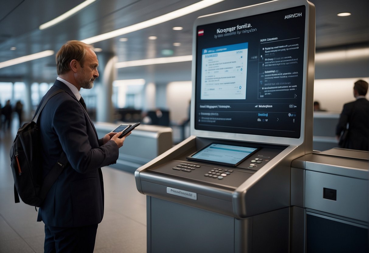 Passenger manifests being reviewed and organized by a data collector. Norwegian Airlines contact information displayed nearby