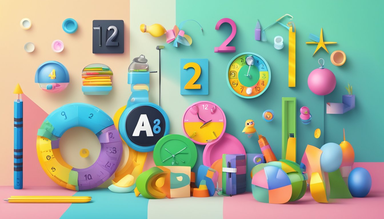 A colorful and vibrant display of the number 1236, with various objects and symbols representing its practical application and significance