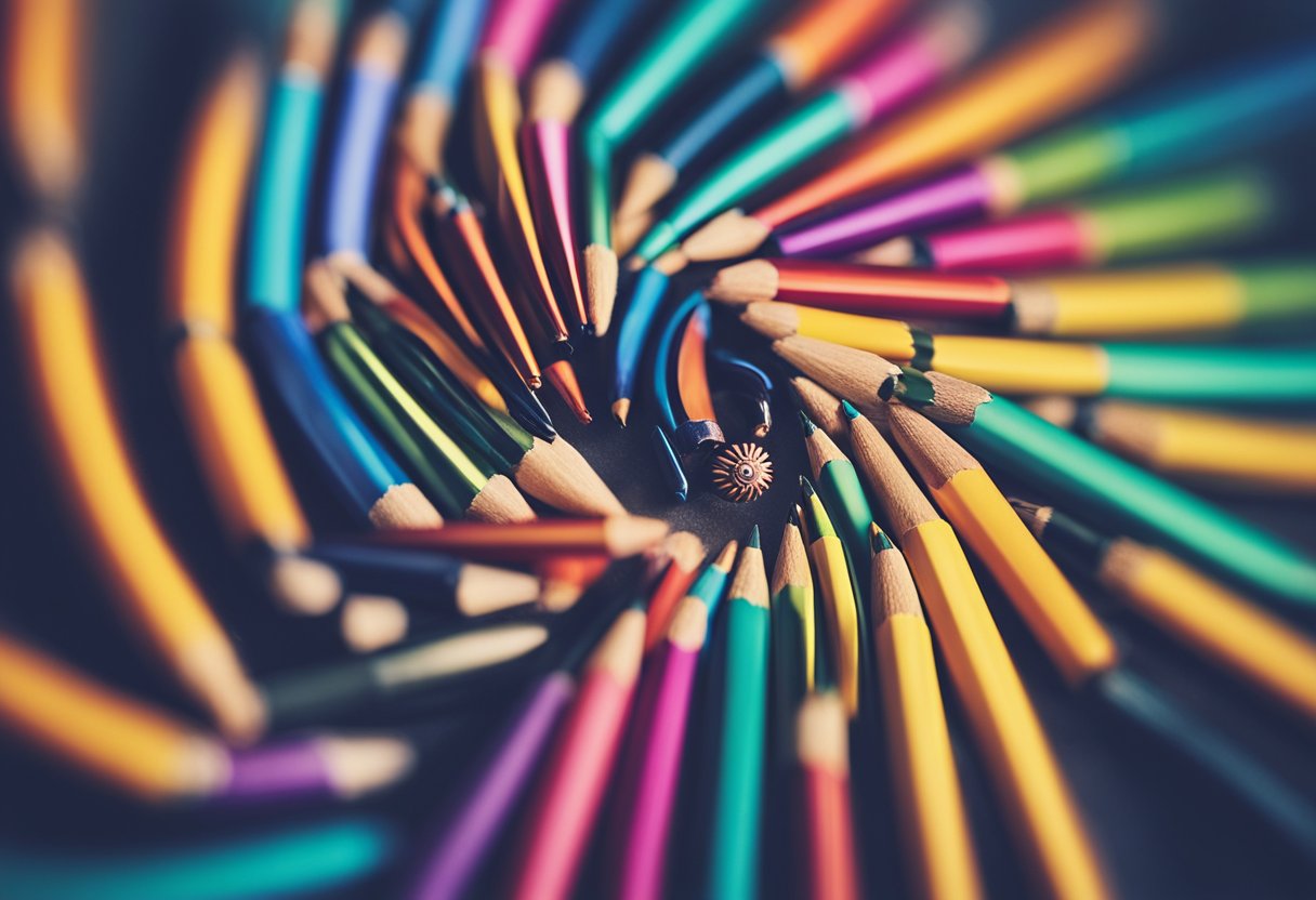 A vibrant, eye-catching image of a pen creating dynamic, engaging visuals to complement powerful copywriting