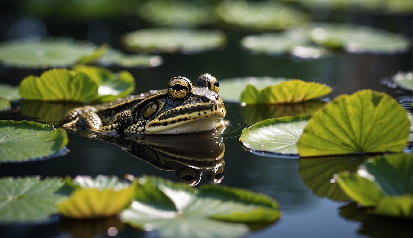 Bullfrogs croak in harmony, dragonflies dance above lily pads, and the gentle ripple of water creates a soothing symphony in the wetlands