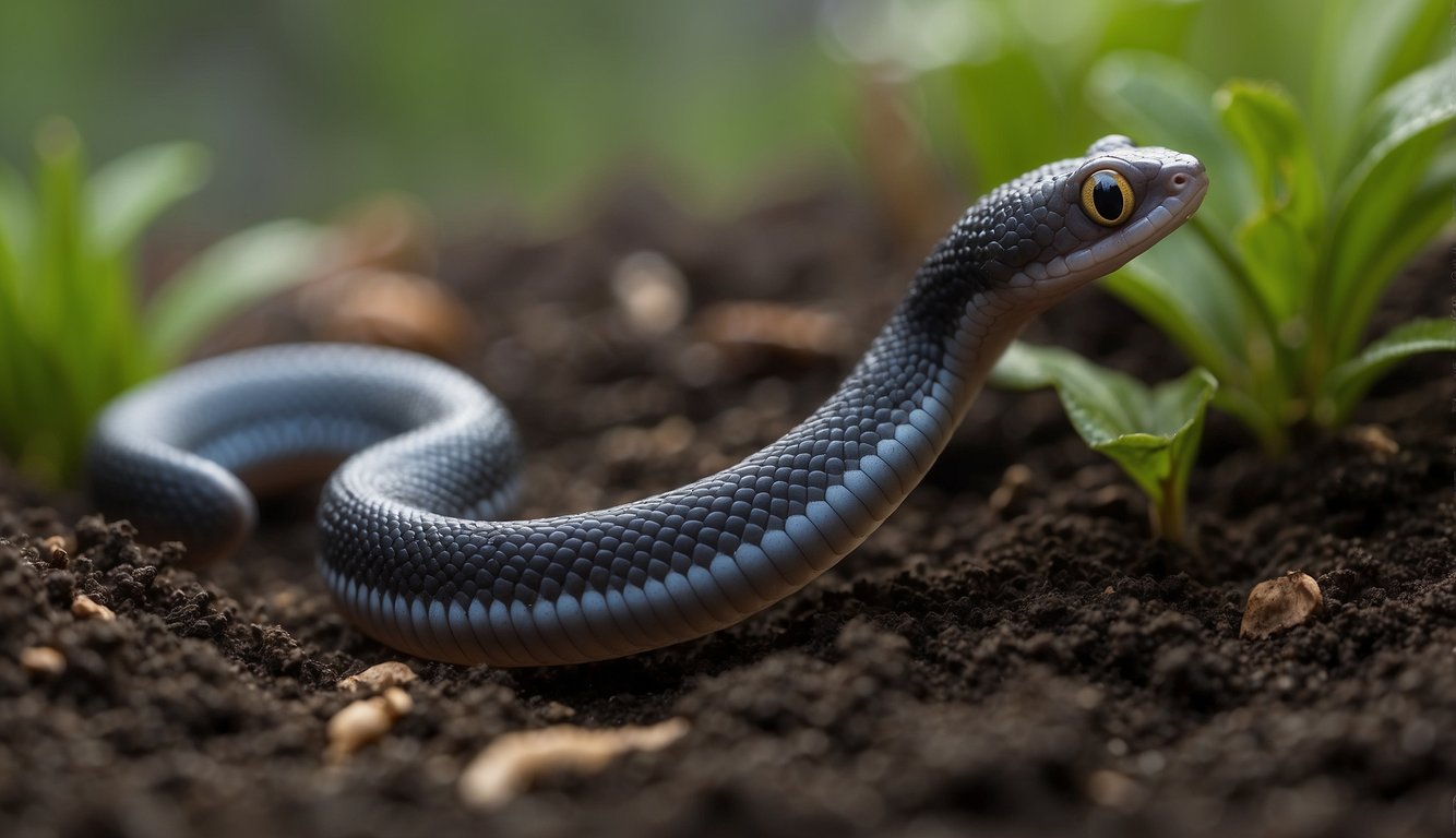 A tailed caecilian lays eggs in moist soil, where they hatch into small larvae.

The larvae develop into adults with a long, slender body and a distinctive tail, resembling a cross between a snake and a worm