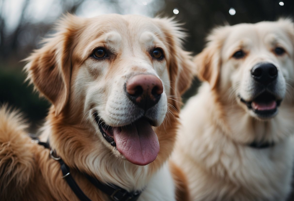 Dogs with runny noses and sneezing