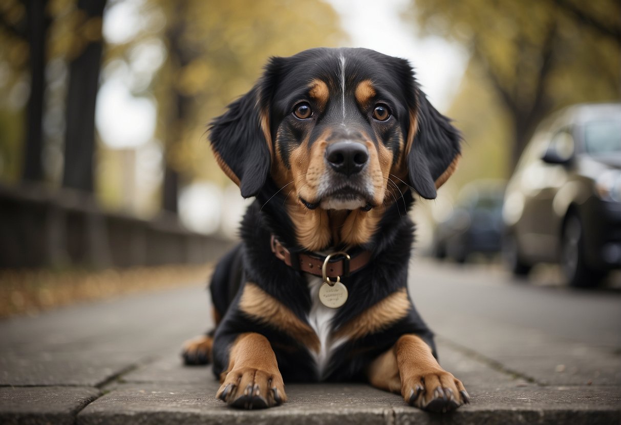 A dog with small lumps on its body, a concerned owner examining them