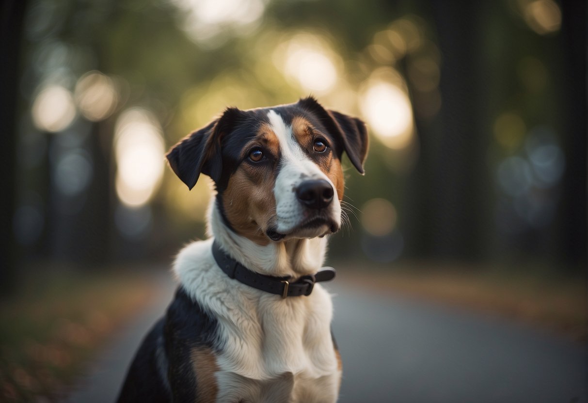 A dog with small bumps on its body, looking uncomfortable. Owners are concerned and seeking answers