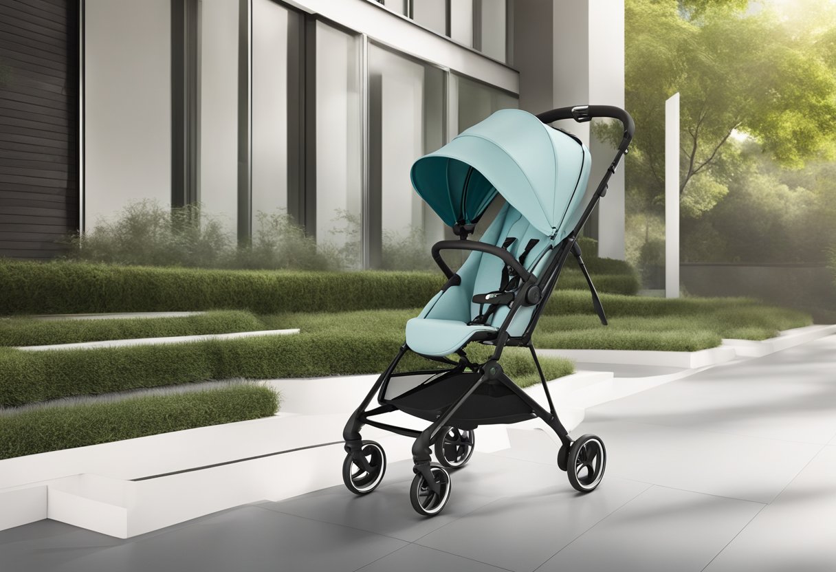 The Cybex Libelle stroller unfolds effortlessly, its lightweight frame and versatile features make it easy to maneuver