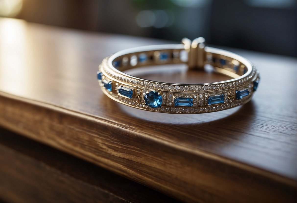 The Pandora bracelet stretches as it slips off a table edge