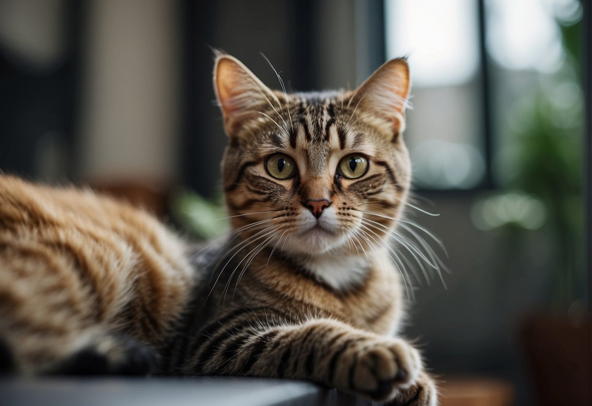 Cats retract their claws by flexing their toes, pulling the claws back into the protective sheath of skin and fur on their paws
