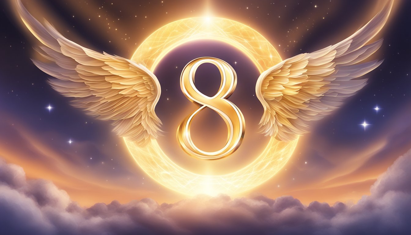 A glowing "88 Angel Number" symbol hovers in a celestial setting, radiating positive energy and spiritual significance