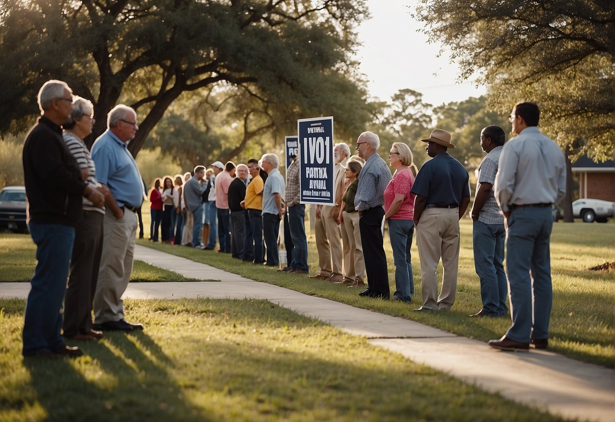 Voters lining up outside polling stations in Southeast Texas, campaign signs dotting the landscape, and candidates making last-minute appeals to undecided voters