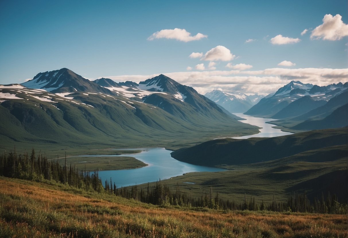 Alaska's vast wilderness spans mountains, forests, and tundra, while Europe's diverse landscape includes rolling hills, rivers, and farmland