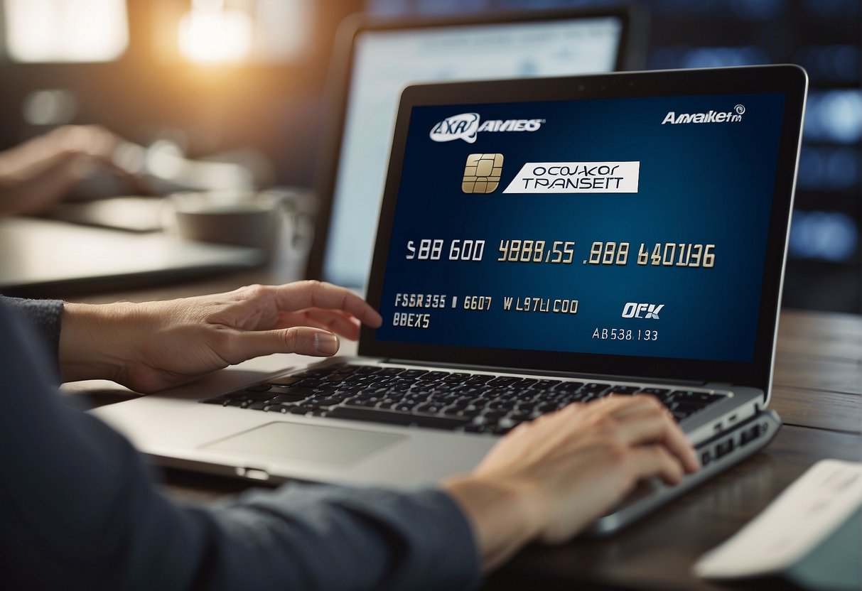 Amex points being transferred to Alaska Airlines, with both logos prominently displayed and a seamless process depicted