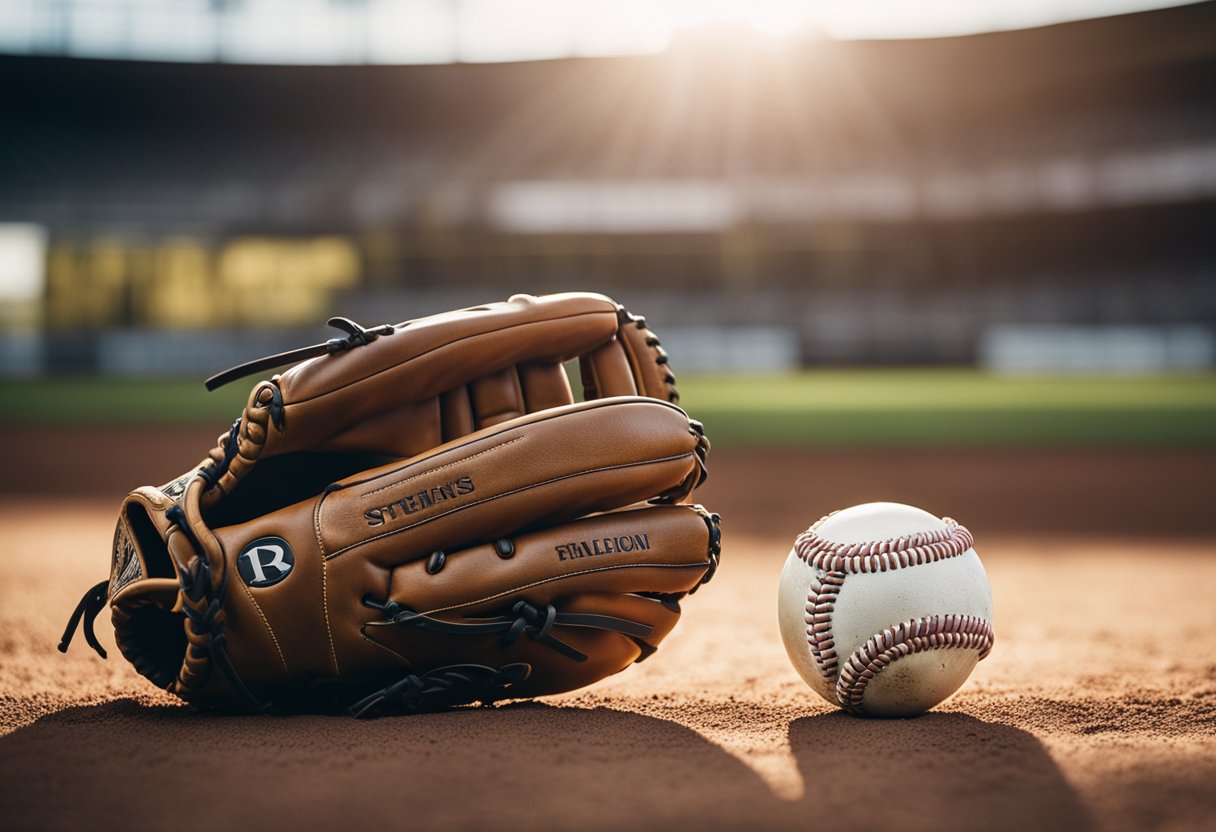 A worn baseball glove sits next to a brand new one, highlighting the decision of when to replace it