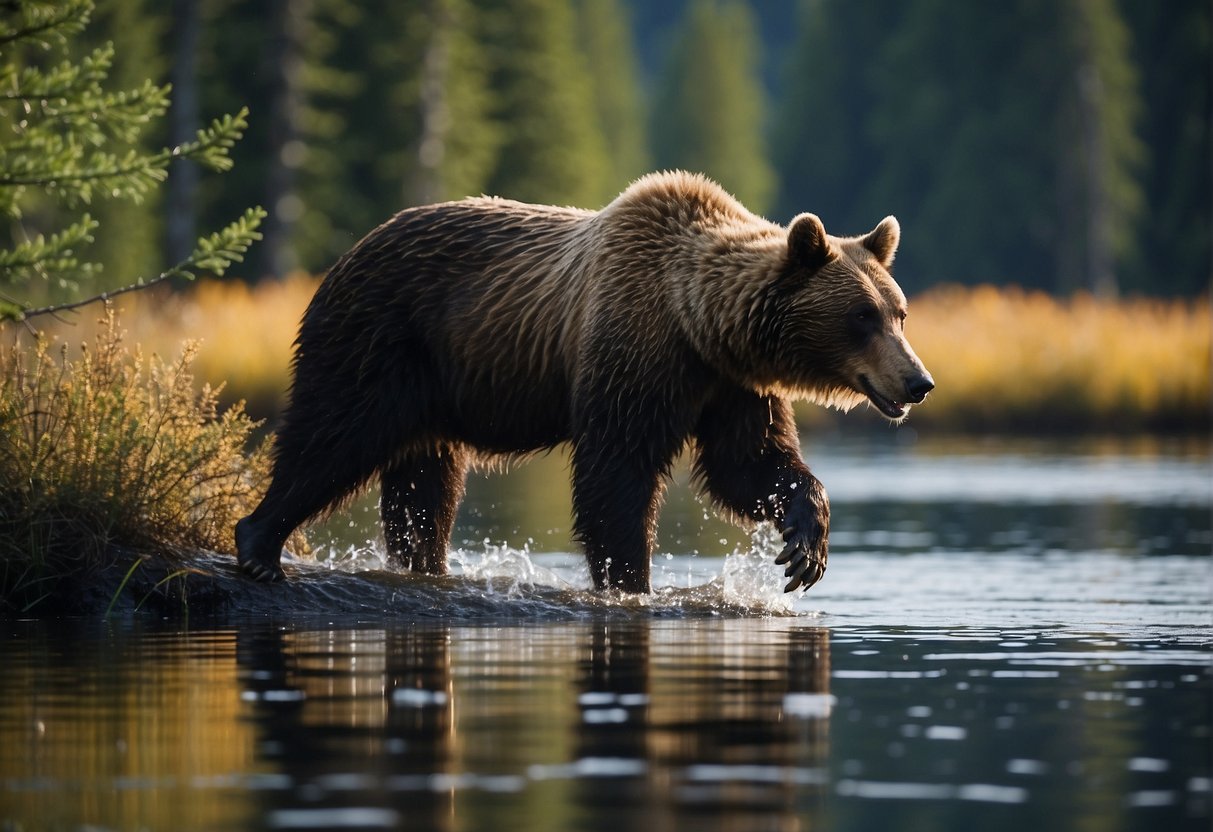 Alaska's diverse wildlife: bears, moose, eagles, and salmon in pristine natural habitats