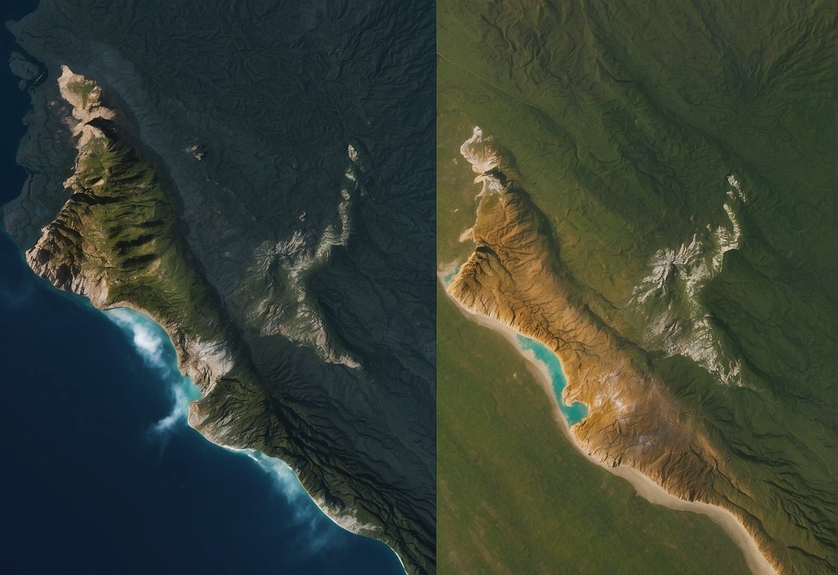 Alaska and Texas are compared in size. Alaska is larger