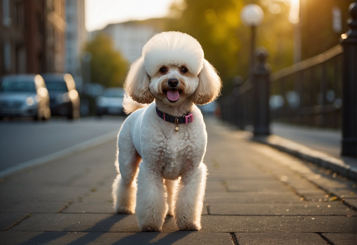 A healthy, happy poodle with a balanced diet and plenty of exercise, living a long and vibrant life