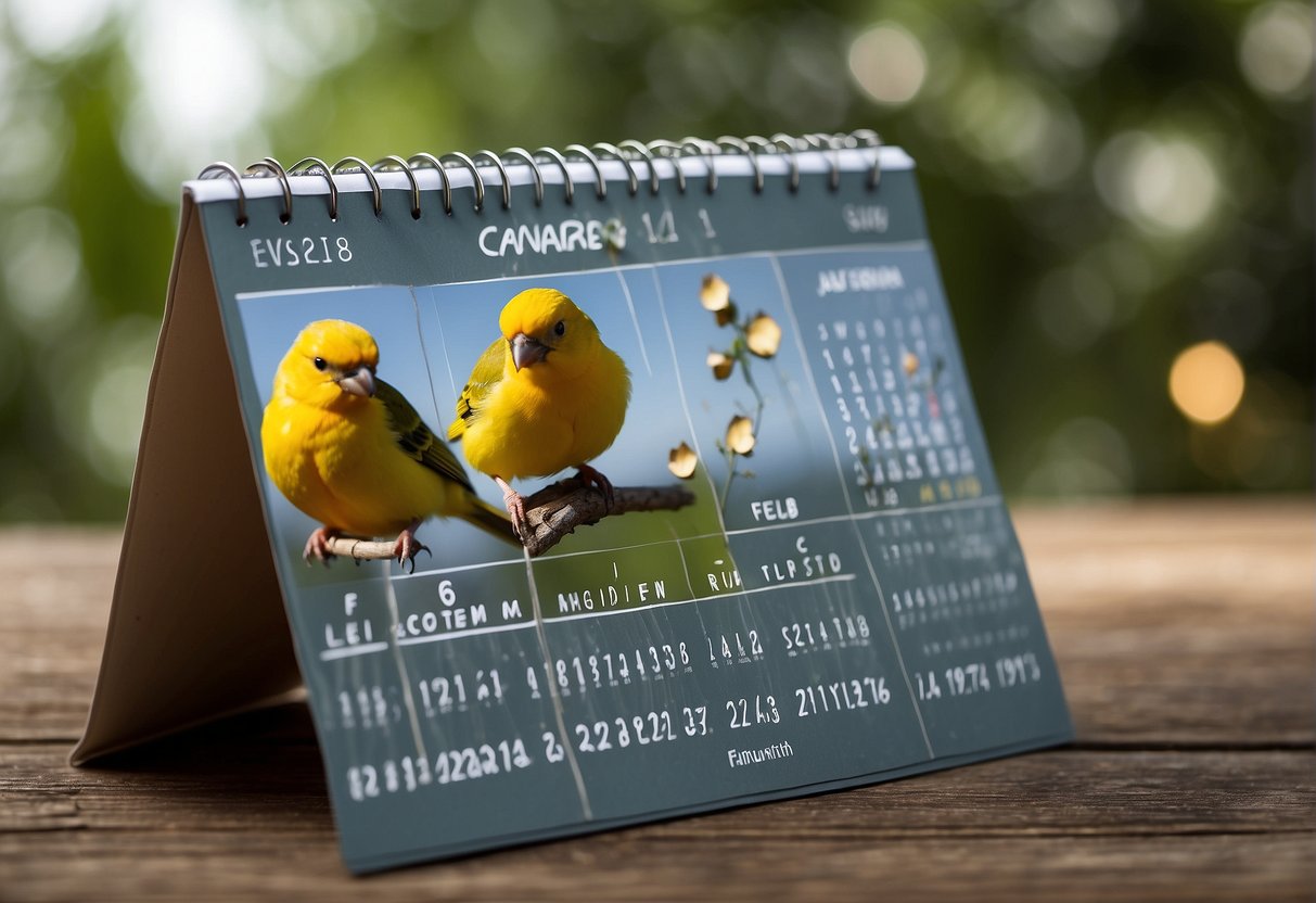 A calendar with a highlighted date for releasing canaries