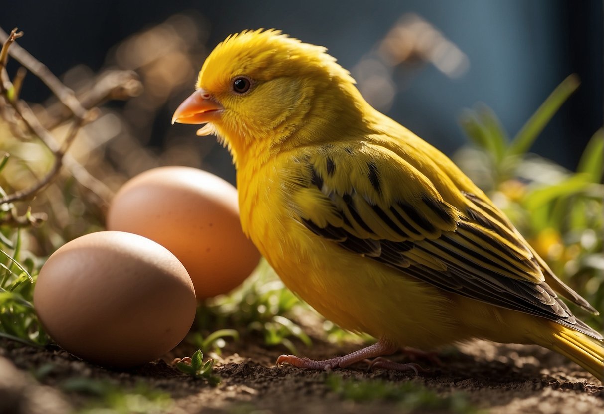 The moment of separating the male from the canary. The male canary should be separated when the female begins to lay eggs