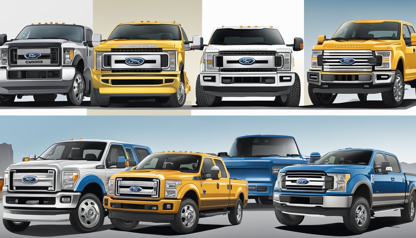A lineup of iconic Ford engine models, showcasing the 25 most reliable engines in Ford's history