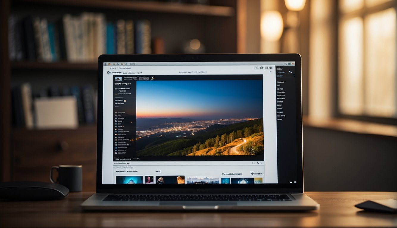 A computer screen displaying a website with a "Download" button next to a list of independent artists' music albums. A "Legal" stamp is visible in the corner