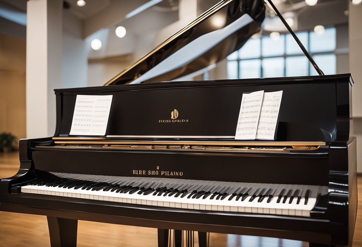 A grand piano and a digital keyboard sit side by side, emitting rich, resonant tones. The piano's wooden frame exudes a classic elegance, while the keyboard's sleek, modern design offers versatility and convenience