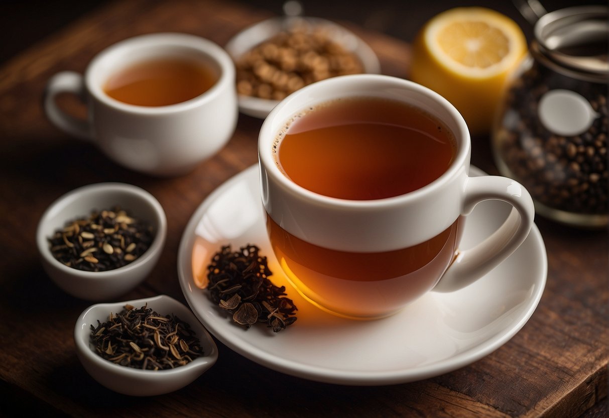 English breakfast tea tastes robust and malty, with a hint of sweetness and a slightly astringent finish. The deep amber color and rich aroma evoke a sense of warmth and comfort