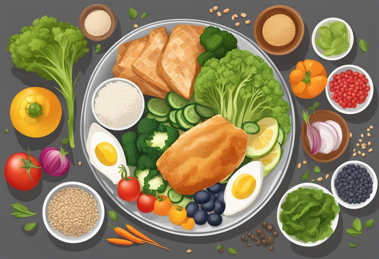 Does Protein Stop Hunger?
- A plate with a balanced meal, including lean protein sources like chicken, fish, or tofu, surrounded by colorful vegetables and whole grains